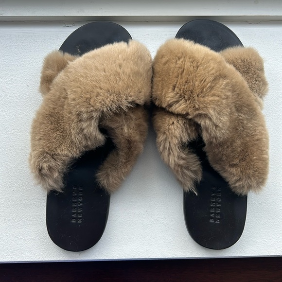Barneys New York Shoes - Barneys New York faux fur slides. Size 11, but fits like size 10